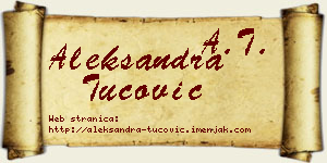 Aleksandra Tucović vizit kartica